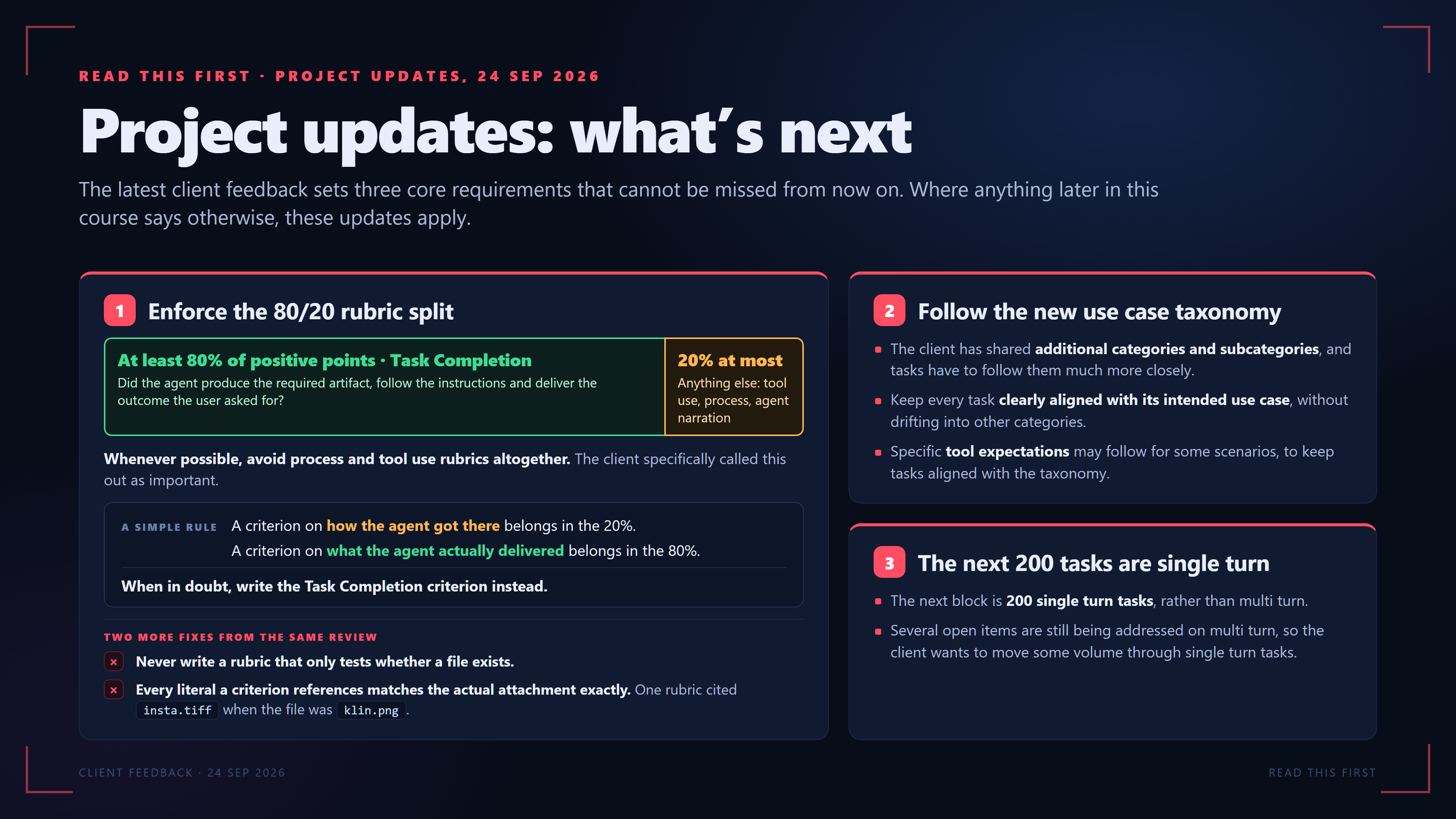 Slide 1 of 14: Project updates: what’s next